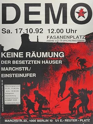 Demo 17.10.92, 12.00 Uhr, Fasanenplatz.