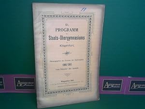 Katalog der Lehrerbibliothekdes Staats-Obergymnasiums in Klagenfurt. (= Beitrag im 51.Programm (J...