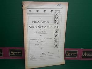 Katalog der Lehrerbibliothekdes Staats-Obergymnasiums in Klagenfurt. (= Beitrag im 52.Programm (J...
