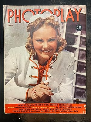 Photoplay Magazine: March 1939, Sonja Henie (Vol. LIII., No. 3)