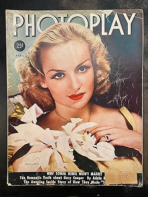 Photoplay Magazine: April 1938, Carol Lombard (Vol. LII., No. 4)
