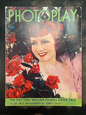 Photoplay Magazine: June 1938, Claudette Colbert (Vol. LII., No. 6)