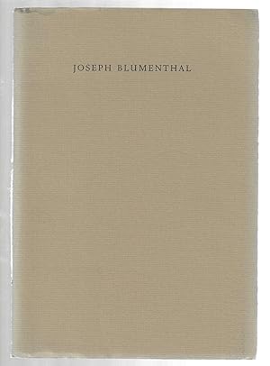 Joseph Blumenthal 1897-1990 ***LTD EDITION***