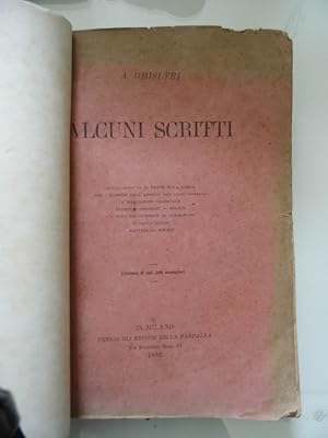 ALCUNI SCRITTI DI ARCANGELO GHISLERI