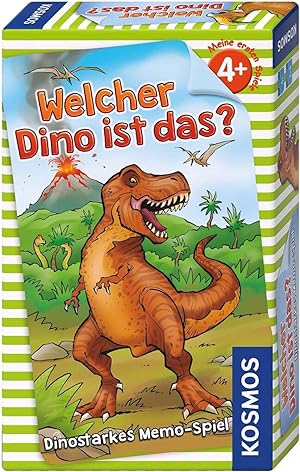 KOSMOS 711313 Welcher Dino ist das? Dino Memo Spiel für Kinder ab 4 Jahre, Kinderspiel für 2-4 Sp...