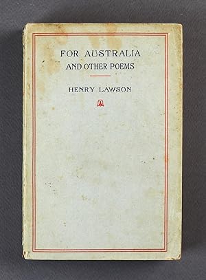 For Australia and other Poems 1st Edition