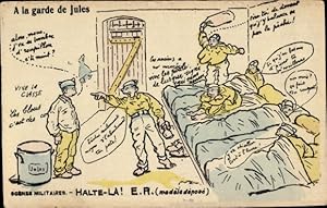 Ansichtskarte / Postkarte Französische Soldaten, A la garde de Jules