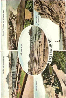 Eastbourne Pier Lighthouse Holywell Postcard