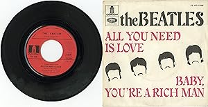 "THE BEATLES" All you need is love / Baby you're a rich man SP 45 tours original français / ODEON...