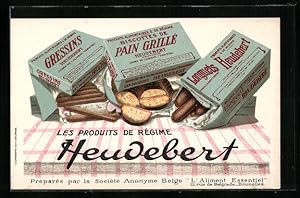 Ansichtskarte Reklame für Kekse von Heudebert