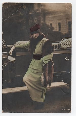 Gladys Cooper Hand Painted RP Postcard