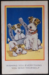 Dogs Good Luck Magnet Postcard