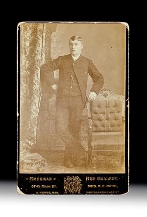 [Woman Photographer] Cabinet Card Portrait Photo of Well Dressed Man