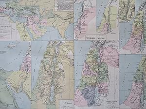 Holy Land Palestine Israel 12 Tribes Kingdom Judah & Israel 1902 historical map