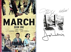 March: Book One (Oversized Hardcover Edition) **SIGNED 3X, 1st Edition/1st Printing +Photo!! RARE!**