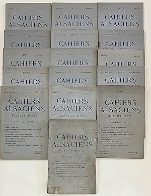 Cahiers Alsaciens Elsässer Hefte publication complète 16 Cahiers Janv 1912 - juil 1914