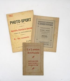 Ensemble de 3 catalogues de matériel photographiques