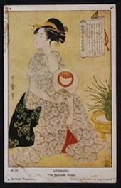 Utamaro The Brocade Dress Postcard