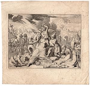 Antique Print-ALLEGORY-WOMAN-CHRISTIAN WORLD-RAGE-ENVY-OTTOMAN-Lamsveld-ca 1700