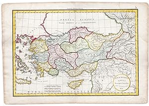 Antique Map-MAP-TURKEY-ASIA MINOR-MEDITERRANEAN-ARAB COUNTRIES-Delamarche-1826