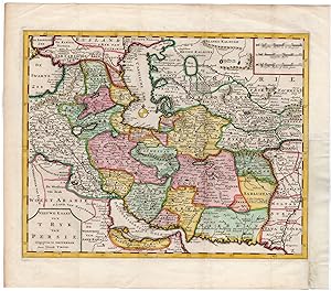 Antique Map-PERSIA-MIDDLE EAST-IRAQ-ARMENIA-AFGHANISTAN-Tirion-ca 1750