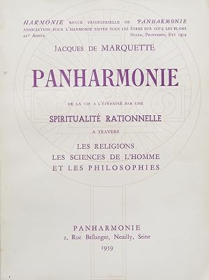 Panharmonie. De la vie à l'éternité par une spiritualité rationnelle