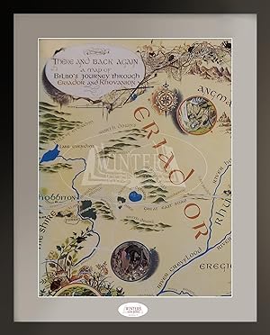 Pauline Baynes and J.R.R. Tolkien - 'The Hobbit' map