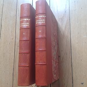 FEUILLES D' HERBE . Traduction intégrale avec deux portraits de l'auteur . 2 volumes reliés.