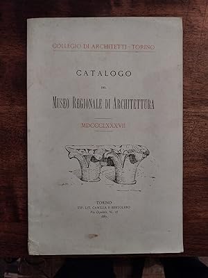 Catalogo del Museo Regionale di Architettura.