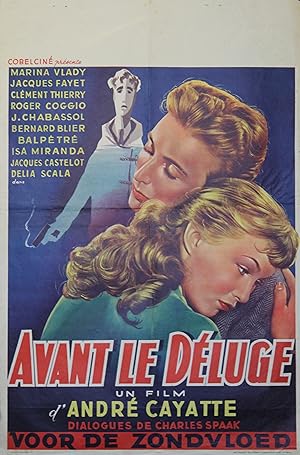 "AVANT LE DÉLUGE" Réalisé par André CAYATTE en 1954 avec Marina VLADY, Jacques FAYET, Roger COGGI...