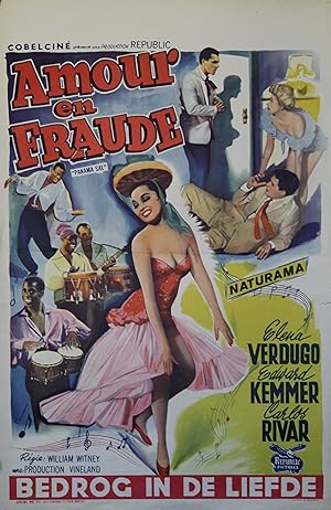 "AMOUR EN FRAUDE (PANAMA SAL)" Réalisé par William WHITNEY en 1957 avec Elena VERDUGO, Edward KEM...