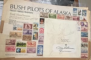Signed Mailed Box top with 35 Stamps. Addressed to and Signed by Tony Hillerman