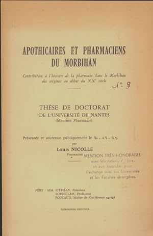 Apothicaires et pharmaciens du Morbihan - Louis Nicolle