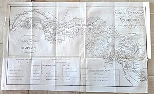 Carta itineraria del Sempione. Carte routière du Simplon.