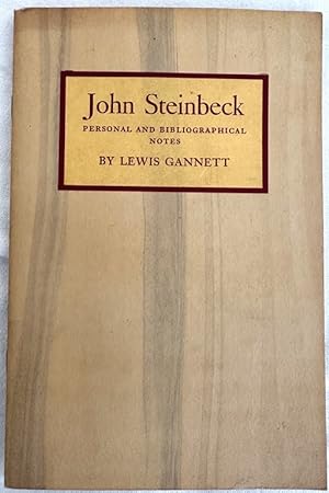 John Steinbeck Personal and Bibliographical Notes