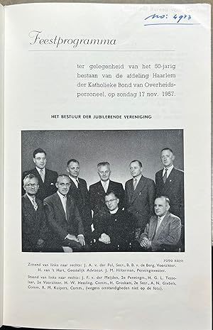 Haarlem, 1957, Anniversary | Feestprogramma ter gelegenheid van het 50 jarig bestaan. Katholieke ...