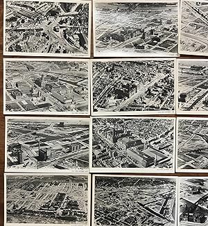 Photography Rotterdam 1946 | 15 aerial photo's of Rotterdam city center in 1946 and before 1940, ...