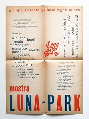 Gruppo 70. Mostra Luna-Park. Galleria Vigna nuova Firenze 1965. Locandina