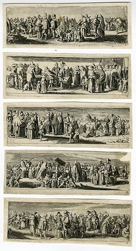 5-Rare-Antique Master Prints-FAIR-JAARMARKT-MARKET-EVENT-Van de Velde-1614
