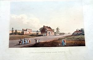 La Belle Alliance (Hougemont) Looking Towards Genappe. Hand-Coloured Aquatint. 1816