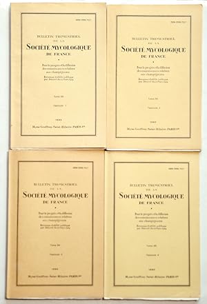 Bulletin trimestriel de la Société Mycologique de France, Tome 96 Fascicule 1 à 4, 1980.