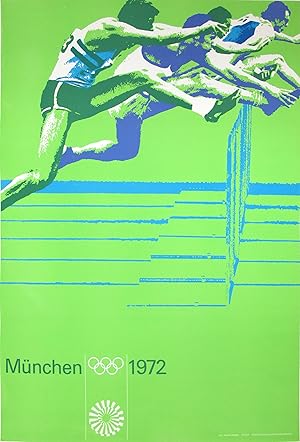 Original Vintage Poster - Munich Olympic Games 1972 - Hurdles