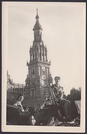 Spain 1960, Seville, Giralda bell tower, Animated, Vintage photography