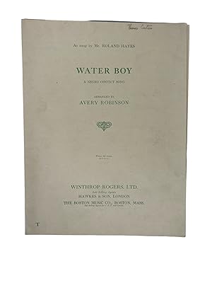 "Water Boy: A Negro Convict Song" by Avery Robinson. 1922