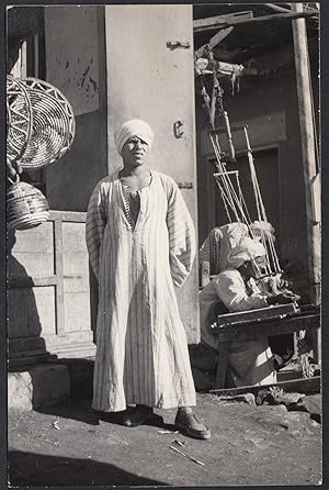 Egypt 1955, Cairo, Typical costume, Sellers, Vintage photo