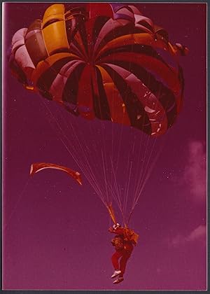 Parachute, Parachuting, Adrenaline of flight, Vintage photo