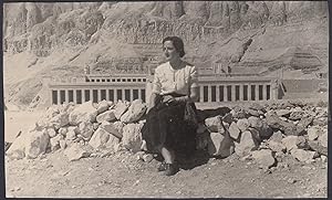Egypt 1956, Necropolis of Thebes, Characteristic view, Woman, Vintage photography