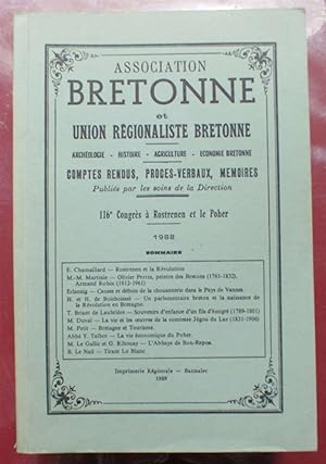 Bulletin et mémoire de l'Association Bretonne et Union Régionaliste Bretonne - congrès de Rostren...