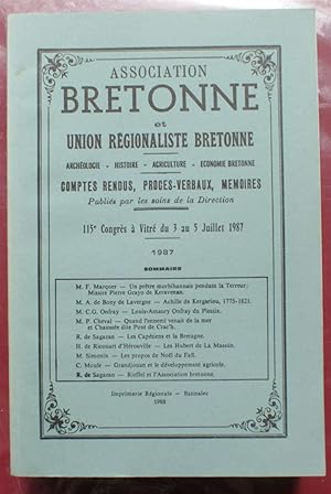 Bulletin et mémoire de l'Association Bretonne et Union Régionaliste Bretonne - congrès de Vitré -...