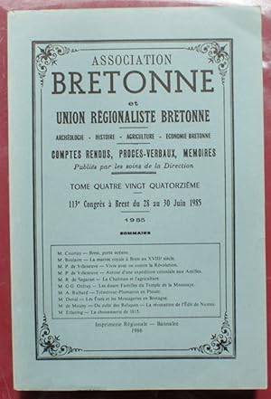 Bulletin et mémoire de l'Association Bretonne et Union Régionaliste Bretonne - congrès de Brest -...